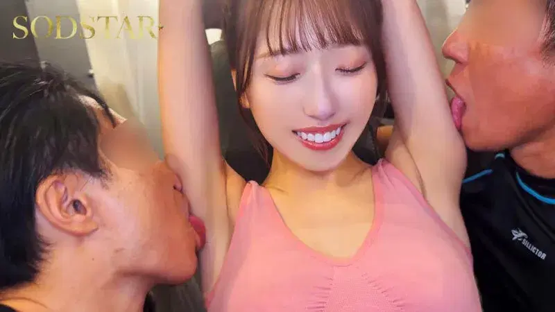 1START00514 「筋肉触ってもいいですか…？」汗ダクの男臭いマッチョに発情し即雌化。トレーナー達を裏で舐め喰いまくる欲求不満アイドルの実態 天神羽衣 シーン12